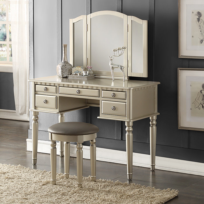 Torrance Vanity Set with Mirror & Reviews Birch Lane